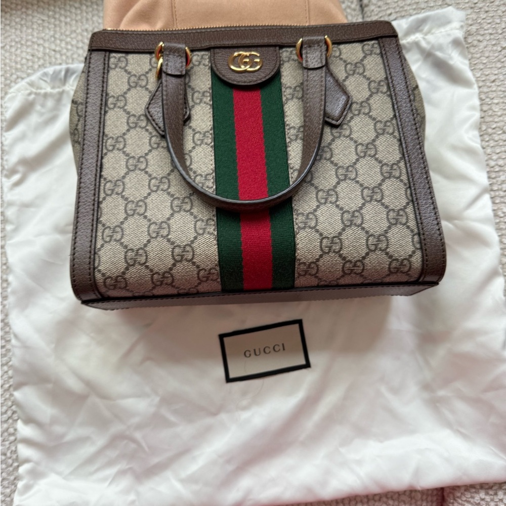 Gucci Beige and Brown Tote Bag